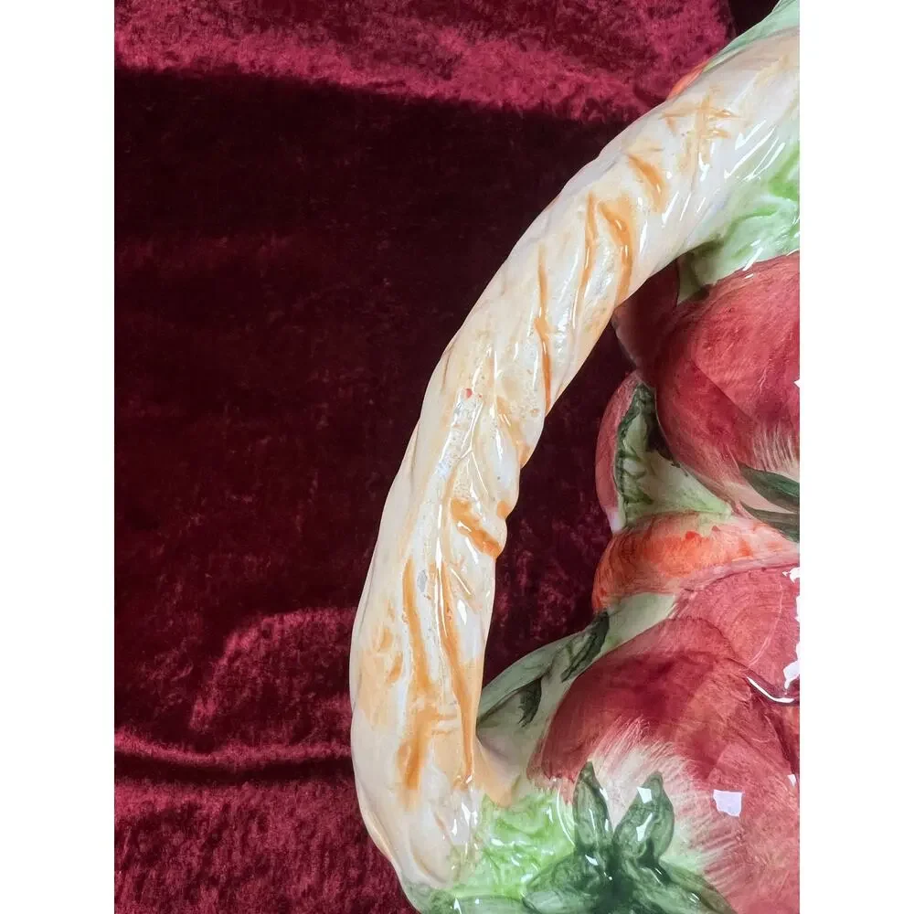 Vintage Ceramic Pitcher - Hand Painted 3D Vegetable Relief - World Bazaar Inc